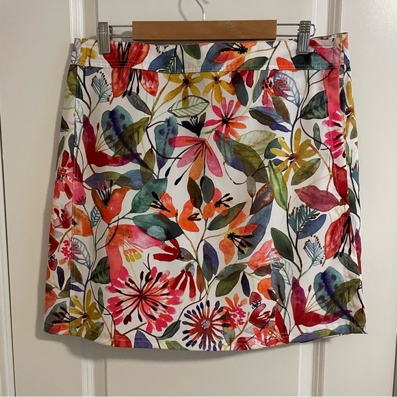 RipSkirt Playa Wildflower Watercolor Length 2 Wrap Skirt Floral Print Size Large - Picture 6 of 9